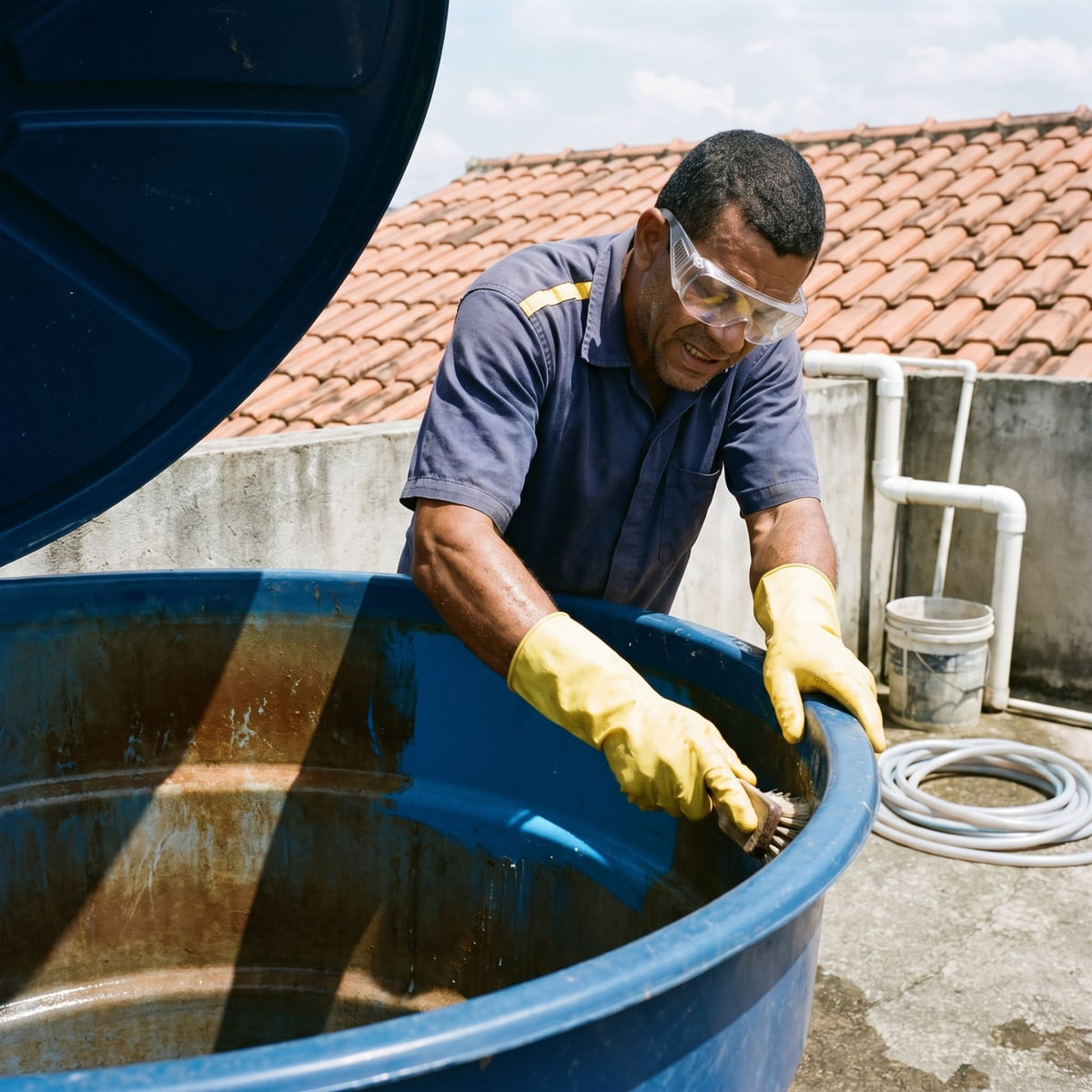 Limpeza técnica de caixa d'água
